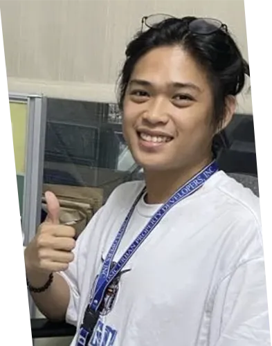 Man in a graduation gown