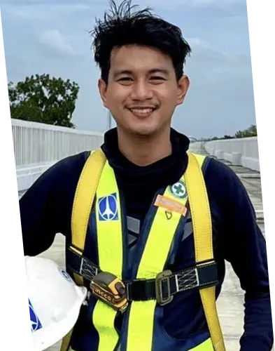 Man in a graduation gown